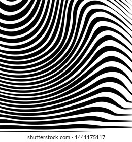 Wavy, billowy, flowing lines abstract pattern. Waving lines texture.