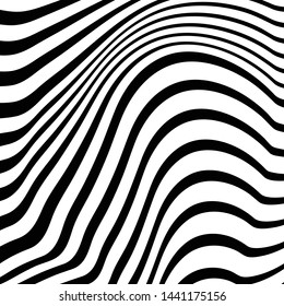 Wavy, billowy, flowing lines abstract pattern. Waving lines texture.
