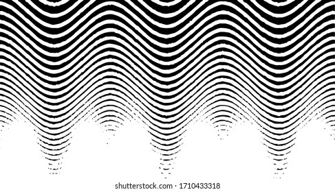 Wavy, billowy, flowing lines abstract pattern. Waving lines texture. Brush strokes texture. Atrwork imitation. Cool and swirly background.  Vector illustration. EPS10.