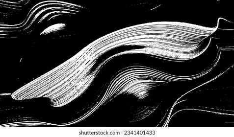 Wavy, billowy, flowing lines abstract pattern. Waving lines texture. Vector illustration. EPS10.