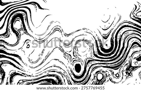 Wavy, billowy, flowing lines abstract pattern. Waving lines texture with a grunge effect on transparent overlay background. Vector illustration. EPS10.