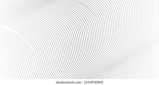 Wavy Black Lines Background With Circles