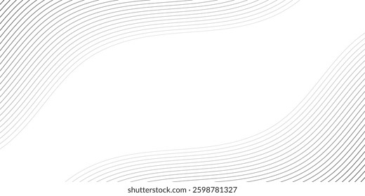 Wavy Black Lines Background Design Vector