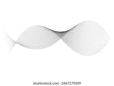 Wavy black mesh or net on white background.