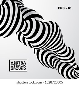 Wavy, schwarz-weißer abstrakter Hintergrund