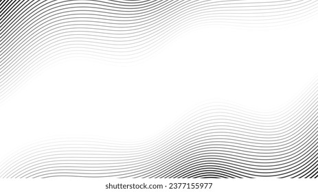 Wavy Black and white abstract blacground. Wave back ground. minimal wave back ground