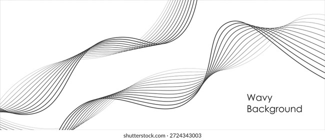 Abstrakter wellenförmiger schwarz-weißer Hintergrund. Wellen Sie den Boden zurück. minimaler Wellenhintergrund