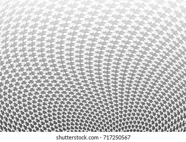 Wavy black and white diamond grid with optical illusion and depth, dynamic visual distortion in static geometric layout