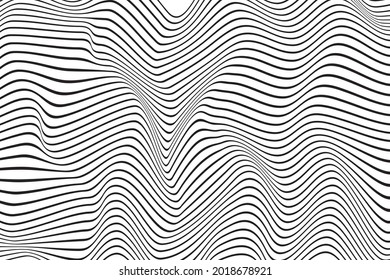 wavy black and white line background