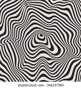 Wavy black and white stripes. Abstract background. Zebra print.Â 
