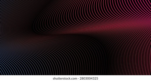Wavy blanded lines with red background nice for wallpaper or banner