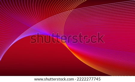 Wavy blanded lines with red background nice for wallpaper or banner
