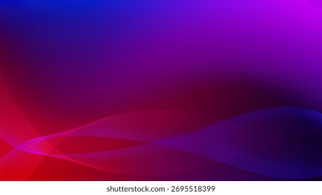 Líneas mezcladas onduladas con fondo abstracto de malla degradada azul y rosa agradable para el Fondo de pantalla o el Anuncio