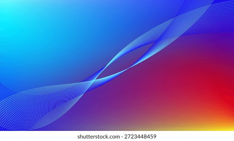 Wellenförmige Mischlinien mit buntem Farbverlauf Mesh abstrakten Hintergrund schön für Tapete oder Banner