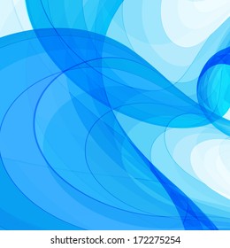Wavy blue abstract background, business concept cover design.