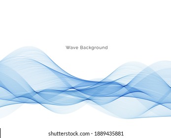Wavy blue abstract background pattern vector