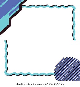 Wellenförmige blaue und braune Linien, gestreifte blaue Form auf weißem Hintergrund. Ideal für abstrakte Hintergründe, Bildschirmhintergründe, moderne Designprojekte.
