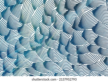 wavy  blue brush strokes cut out vector background