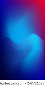 Wavy blue curves with blue and red gradient mesh abstract background nice for wallpaper or banner