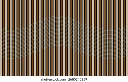 Superposición de rejilla azul ondulada en Vertical Marrón Beige y rayas negras Textura abstracta de fondo