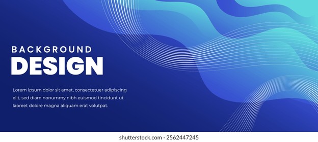 Wavy blue modern background design