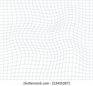 Wavy Blue Paper Grid Vector Background