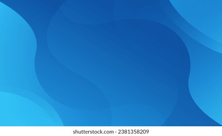 wavy blue shapes. Trendy gradient shapes composition. Modern and Creative Trend design in Eps10 vector illustration
