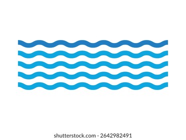 Wavy blue stroke lines representing sea waves