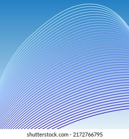 Fondo abstracto vectorial vectorial azul ondulado con líneas curvas