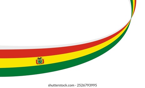 wavy bolivia flag vector background with copy space for text. bolivia national day