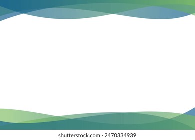 Wavy border design with gradient colors