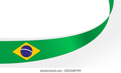 fundo de vetor bandeira ondulada do brasil com espaço de cópia para texto. dia nacional do brasil