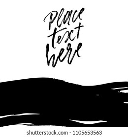 Wavy brush print background with a place for your text.