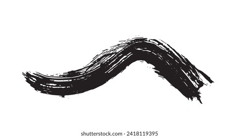 Wavy Brush Stroke. Design element for vector illustration