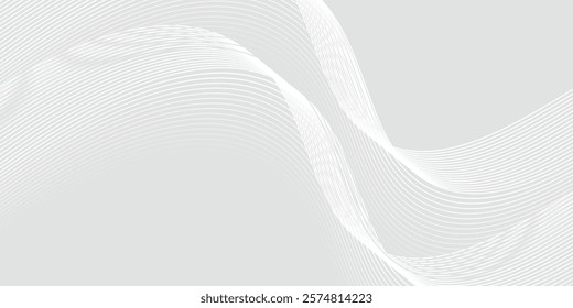 Wavy business curve lines on transparent background. Abstract ocean wave line background. Wave swirl, frequency sound wave, twisted curve lines with blend effect.