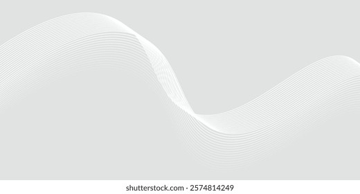 Wavy business curve lines on transparent background. Abstract ocean wave line background. Wave swirl, frequency sound wave, twisted curve lines with blend effect.