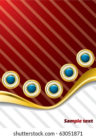 Wavy buttons brochure design