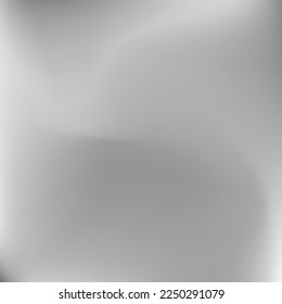 Wavy Calm Water Soft Fluid Gradient Background. Liquid Grey Monochromatic Silver Background. Dynamic Light Aluminium Curve Smooth Surface. Metallic Dark Blurred Sky Sky Swirl Gradient Mesh.