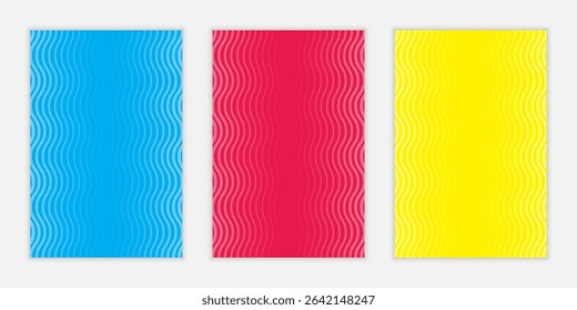 Wavy Candy Abstract Stripped Line Background. Editable Vector Background