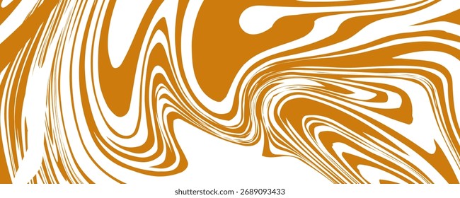 Wavy caramel background. Vector pattern with candy texture. Liquid chocolate illustration