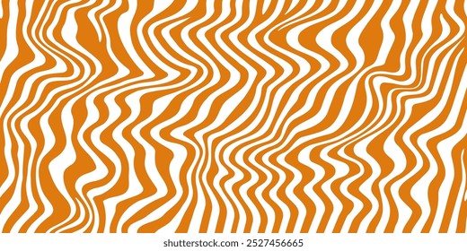 Padrão de caramelo ondulado ou fundo de amendoim redemoinho de linhas de onda de zebra, vetor abstrato. Fundo padrão de fluxo ondulado caramelo com linhas onduladas geométricas de manteiga de amendoim ou xarope de toffee doce