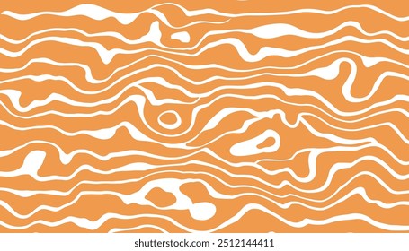 Padrão de caramelo ondulado. Banner de vetor com textura de toffee de leite, fundo abstrato. Ilustração de molho líquido