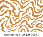 Wavy caramel or peanut butter pattern. Vector banner with milk toffee texture, abstract background. Liquid sauce illustration