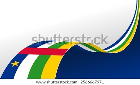 wavy central african republic flag vector background with copy space for text. for national day