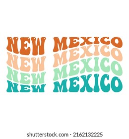 Wavy CHANGE Lettering Design. Retro Waves Illustration Vector Design. Hippie Clip art Stacked Text Boho.