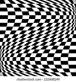 Wavy checkered background