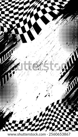 Wavy checkered flag racing wallpaper