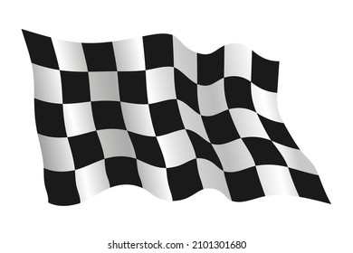 Wavy checkered race flag design.