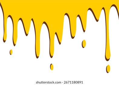 Ilustração abstrata de derreter ou gotejar chocolate em um estilizado. Ideal para fundos, banners, cartazes, designs com tema de sobremesa ou visuais de publicidade criativa. Padrão de chocolate derramado.