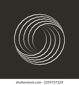 wavy circle bagel dynamic in dark background